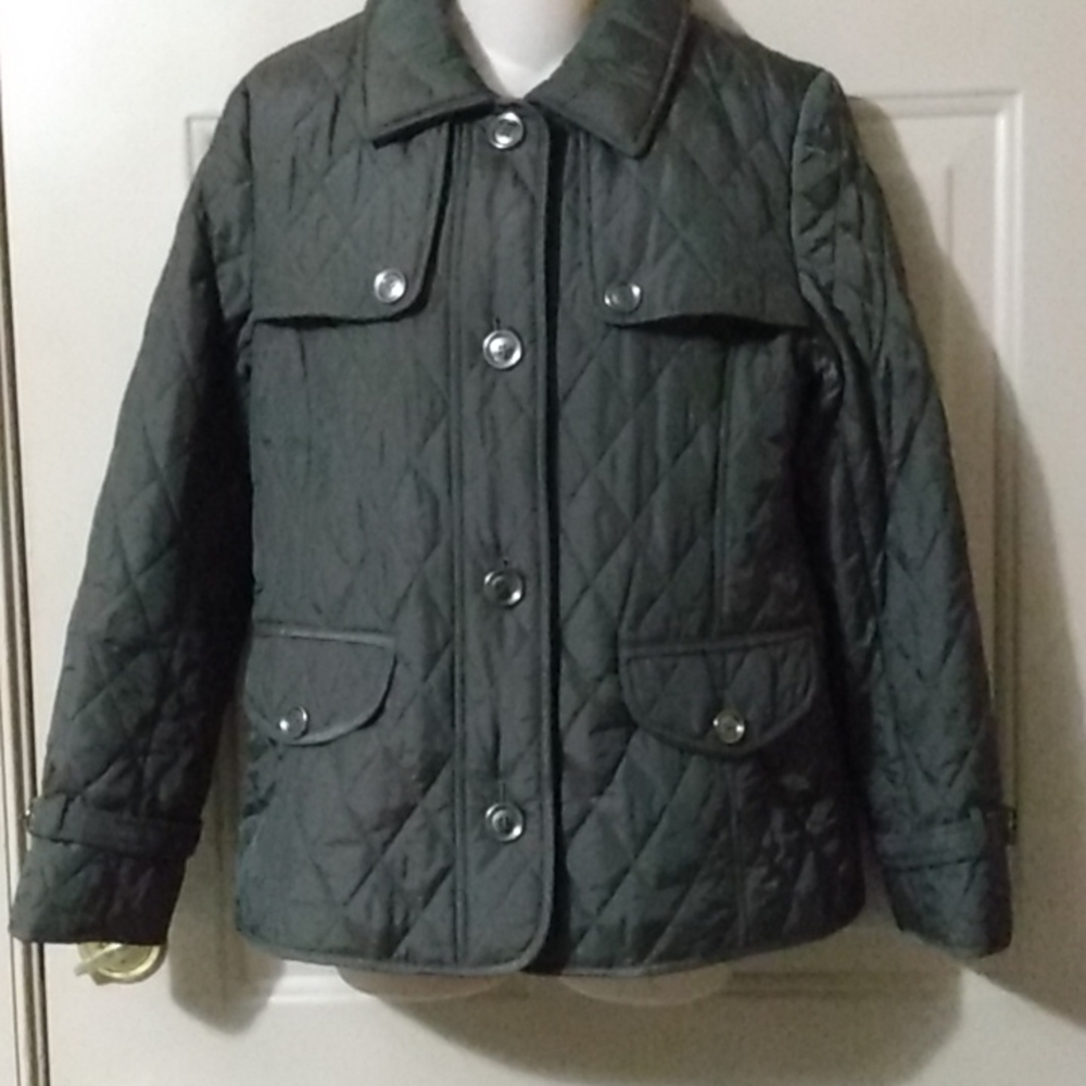 C Light puffer olive green jacket coat